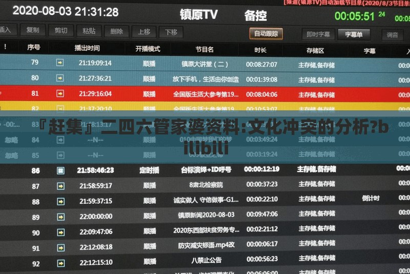 『赶集』二四六管家婆资料:文化冲突的分析?bilibili