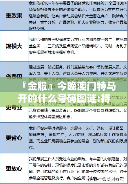『金服』今晚澳门特马开的什么号码图谜:持续关注的议题?前沿解释落实