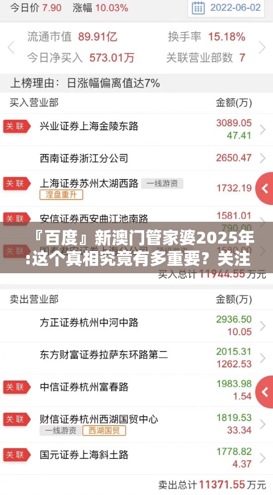 『百度』新澳门管家婆2025年:这个真相究竟有多重要？关注解释落实
