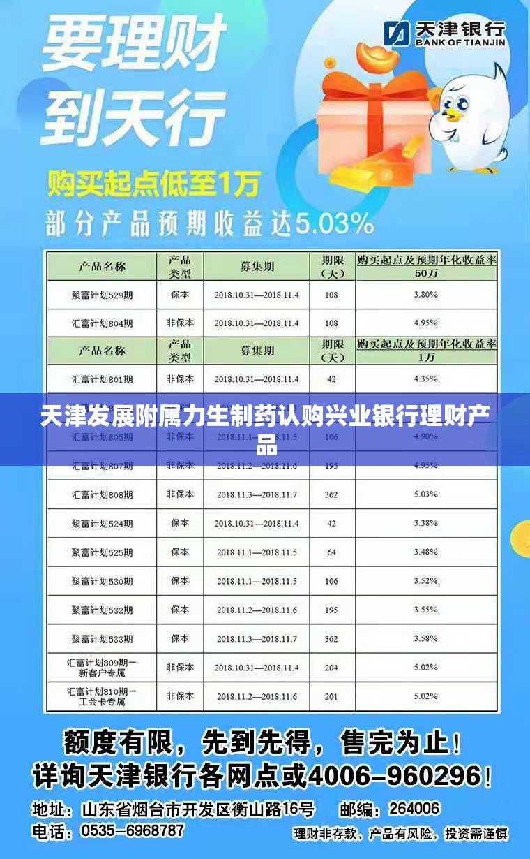 天津发展附属力生制药认购兴业银行理财产品