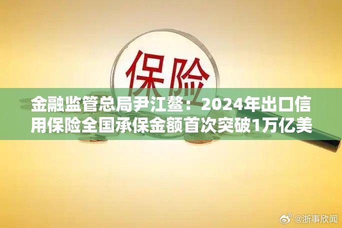 金融监管总局尹江鳌：2024年出口信用保险全国承保金额首次突破1万亿美元