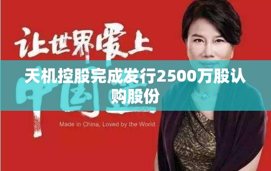 天机控股完成发行2500万股认购股份